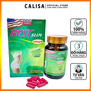 Viên uống giảm cân Best slim hỗ trợ giảm mỡ đùi mỡ bụng nhanh cấp tốc an toàn cơ địa khó giảm 40 viên Mỹ