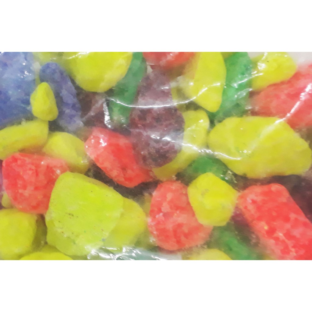 [NHẬN QUÀ KHI MUA ĐƠN 39K] 550g Bịch Sỏi Sắc Màu Viên Lớn 1kg Trang Trí Hồ Cá - Phụ Kiện Bể Cá [SỎI MÀU LỚN]