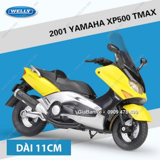 Xe Mô Hình Moto Yamaha Xp500 Tmax Tỉ Lệ 1:18 - Vàng – Welly - 8891