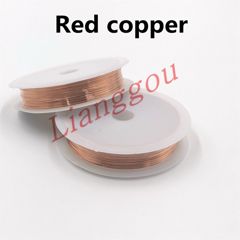 Cuộn dây kim loại P3S124 màu vàng kim/ trắng/ đỏ đồng cứng cáp dùng làm trang sức thủ công đa năng 0.2-1 mm