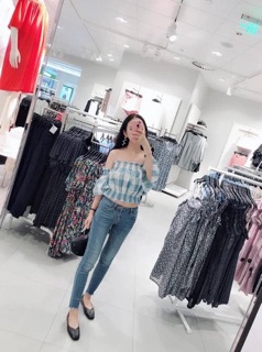 Áo kẻ trệt vai