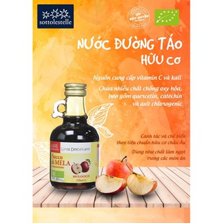 Nước đường táo hữu cơ Sottolestelle Ý 250ml