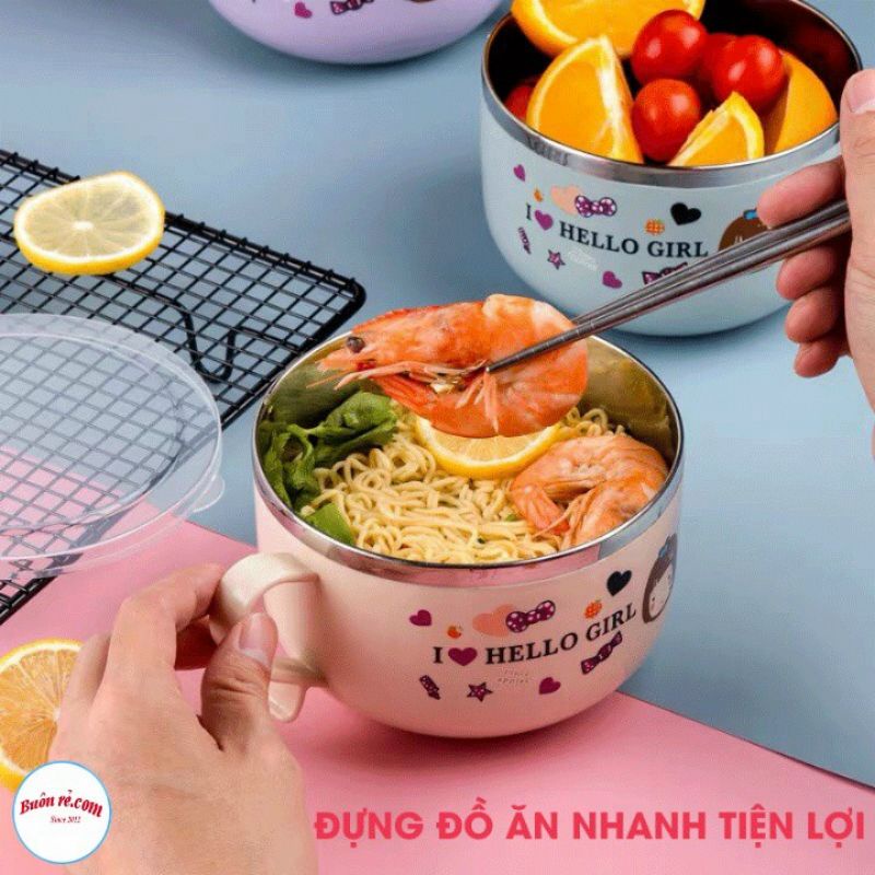 Bát Ăn Cháo Mì Phở kèm thìa siêu tiện lợi sỉ loại đặc biệt