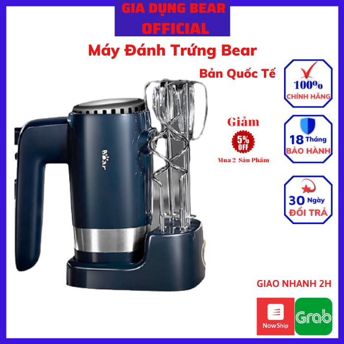 Máy Đánh Trứng Mini Cầm Tay, Để Bàn Đa Năng BEAR, Máy Đánh Kem Trứng, Trộn Bột Đa Năng_Công Suất Lớn _BH 18 Tháng