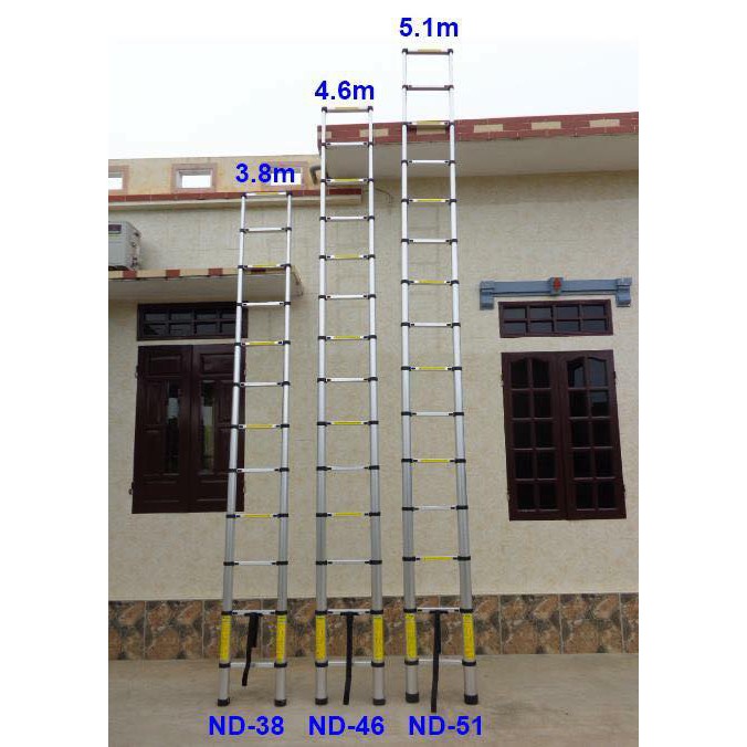 Thanh lý thang nhôm rút cao 5m giá rẻ