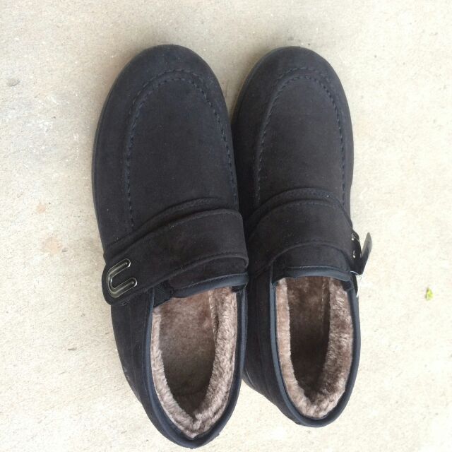 Xả kho Giày da lộn lót lông cổ thấp nam nữ Anh Khoa 637