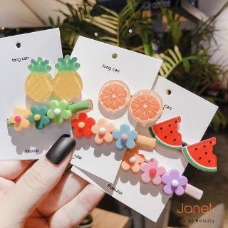 Kẹp tóc hình trái cây màu kẹo kiểu Hàn xinh xắn cho nữ