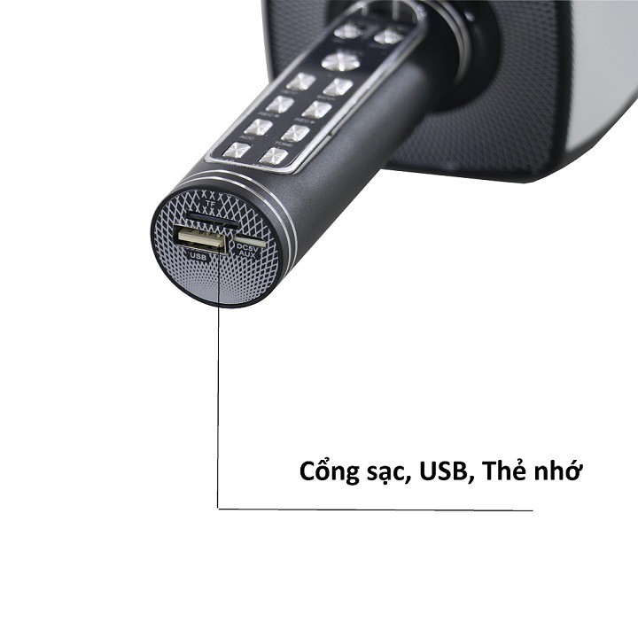 Micro không dây Karaoke JVJ YS-91 Bluetooth - Hỗ trợ ghi âm