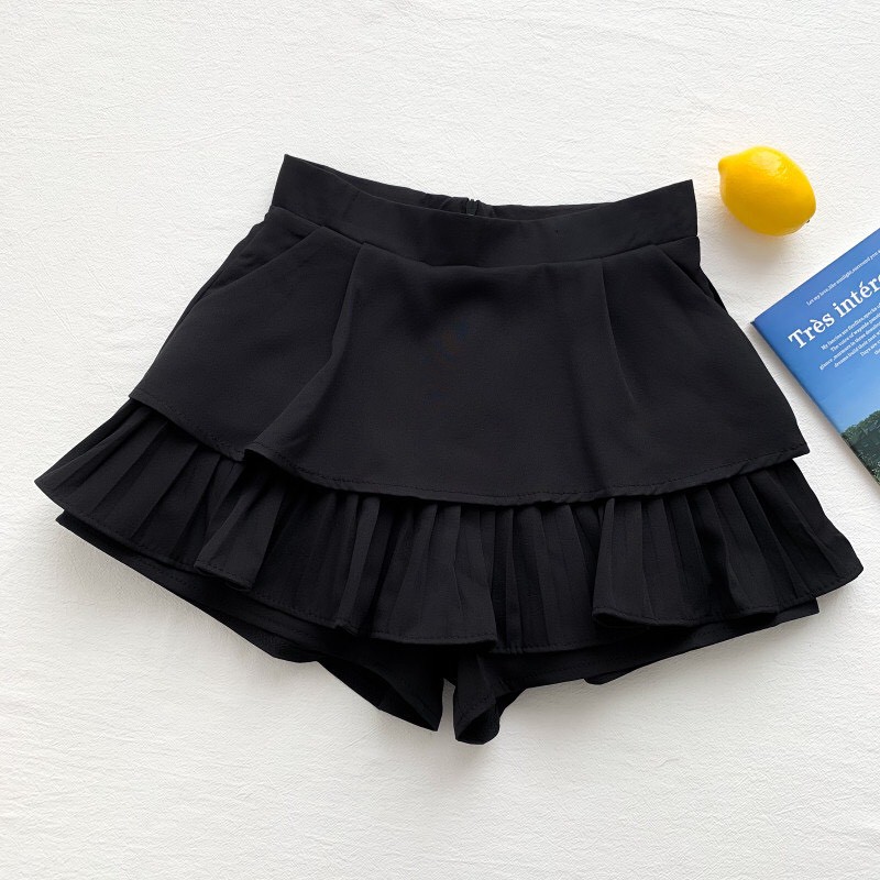 Chân váy ngắn xếp Ly chữ A MunMunStore 2 tầng công sở thanh lịch , Váy Ngắn Xếp Ly Tennis Dáng Chữ A Xòe Công sở 8762