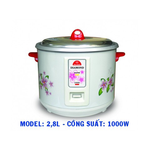 [Mã ELHADEV giảm 4% đơn 300K] GIẢM 20KNồi Cơm Điện Kim Cương 2.8 Lít Nắp Rời - Hàng Chính Hãng (Bảo Hành 12 Tháng)