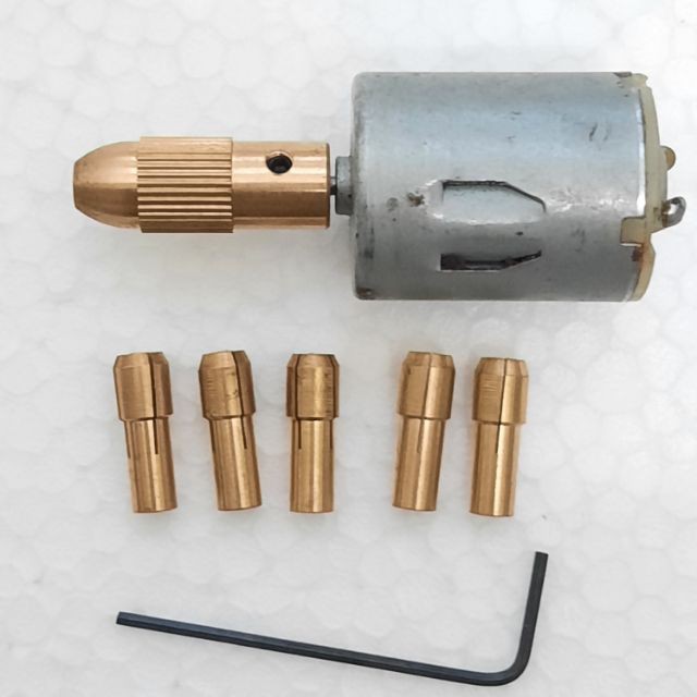 bộ khoan 5đầu +1 motor rs280/365/385/390... 9-12v