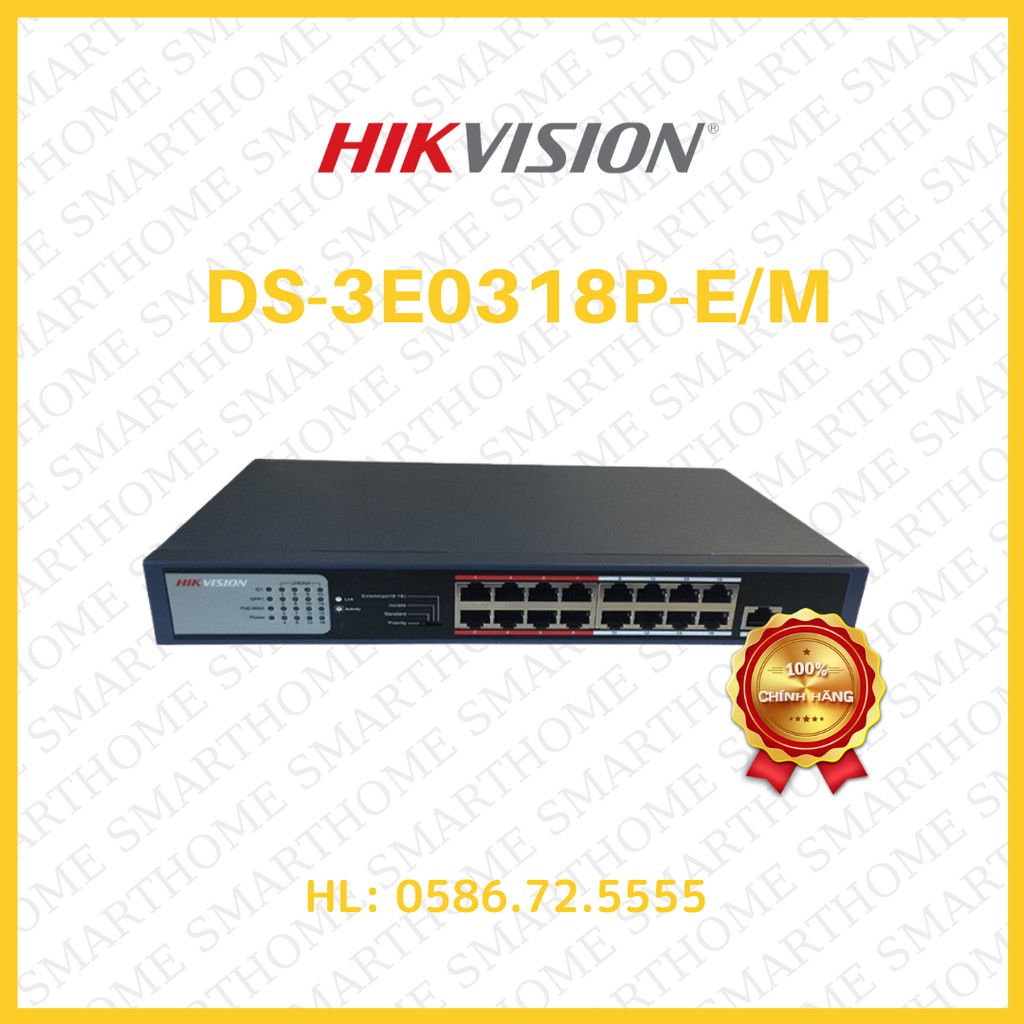 4-port 10/100Mbps Unmanaged PoE Switch HIKVISION DS-3E0106P-E/M