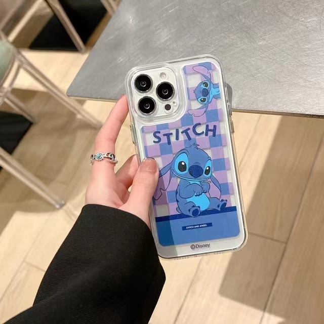 Ốp Điện Thoại Trong Suốt Họa Tiết Hoạt Hình Disney Stitch Dễ Thương Cho iPhone 13 12 11 X XS Pro Max XR 7 8 Plus