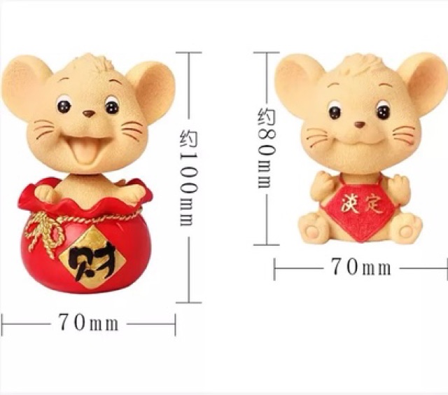 Chuột sứ may mắn 2020-chuột lắc lư siêu dễ thương