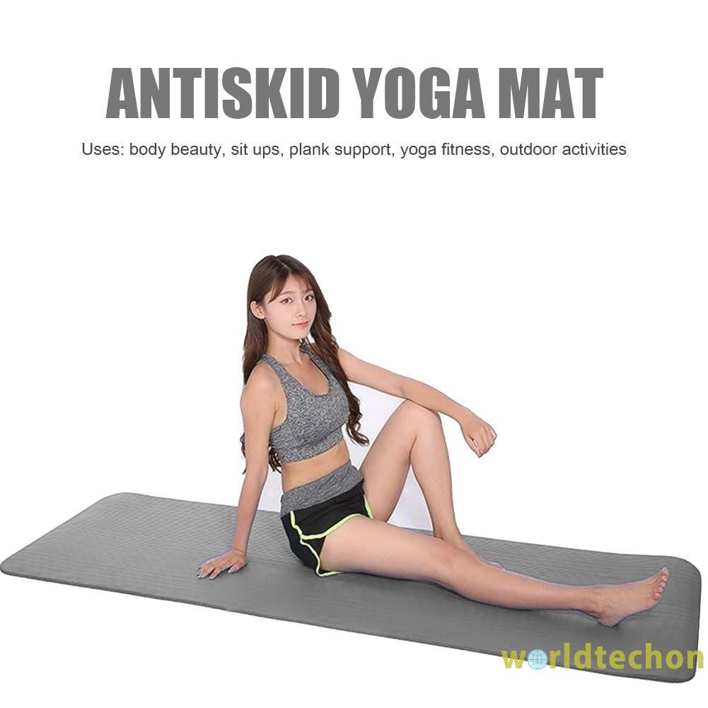 READY STOCK Yoga Mat NBR Non-slip Blanket Gym Home Lose Weight Sports Equipment (Grey)