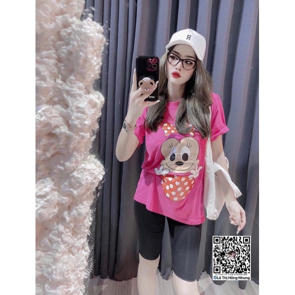 SET NGỐ MICKY THẮC NƠ COTTON TÚI ZIP HÌNH THẬT