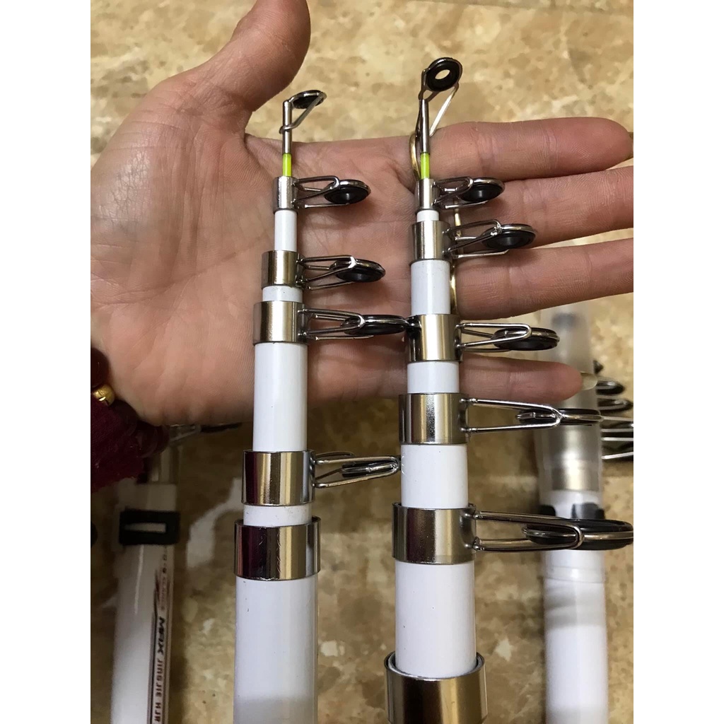 Cần câu máy MAX PRO màu trắng sang chảnh  Chuyên câu lăng xê, lục đầu cần .Đơn trợ máy thu gọn 60-70-80cm