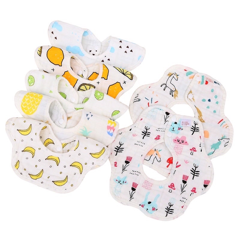 Combo Mix 4 Loại Yếm Vải Mềm Cho Bé
