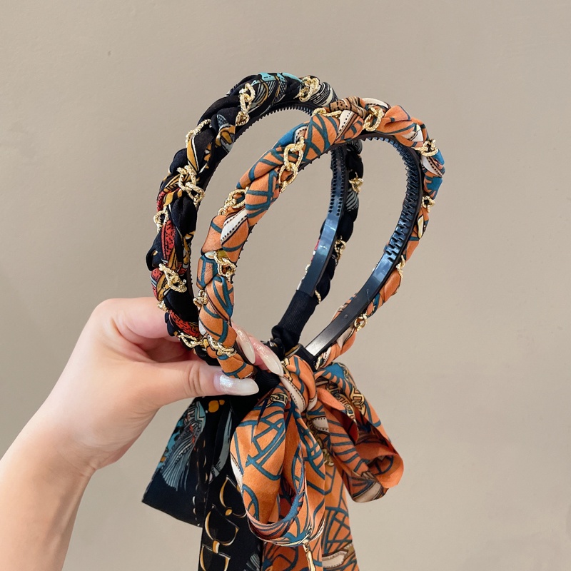 Băng Đô Dây Ruy Băng Thắt Nơ Phong Cách Retro One