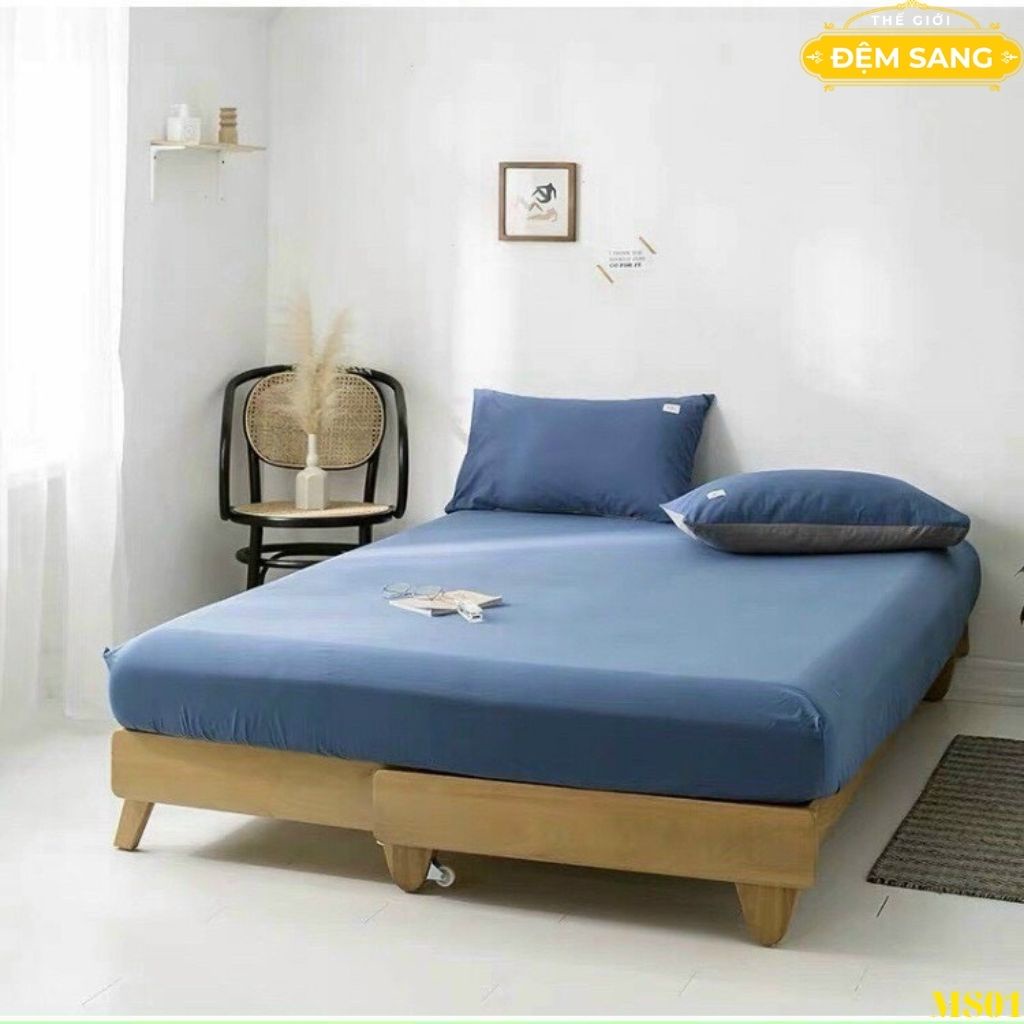 Bộ ga gối Cotton Tici 3 món đủ kích thước cực đẹp thấm hút tốt GA110