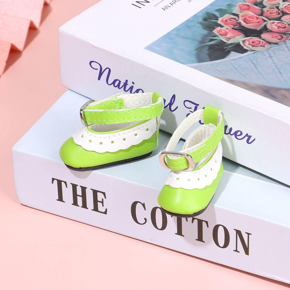 Bebetterm Giày Da Sáng Dài 5cm Handmade Thời Trang Cho Búp Bê Mặc Khi Chơi Nhà
