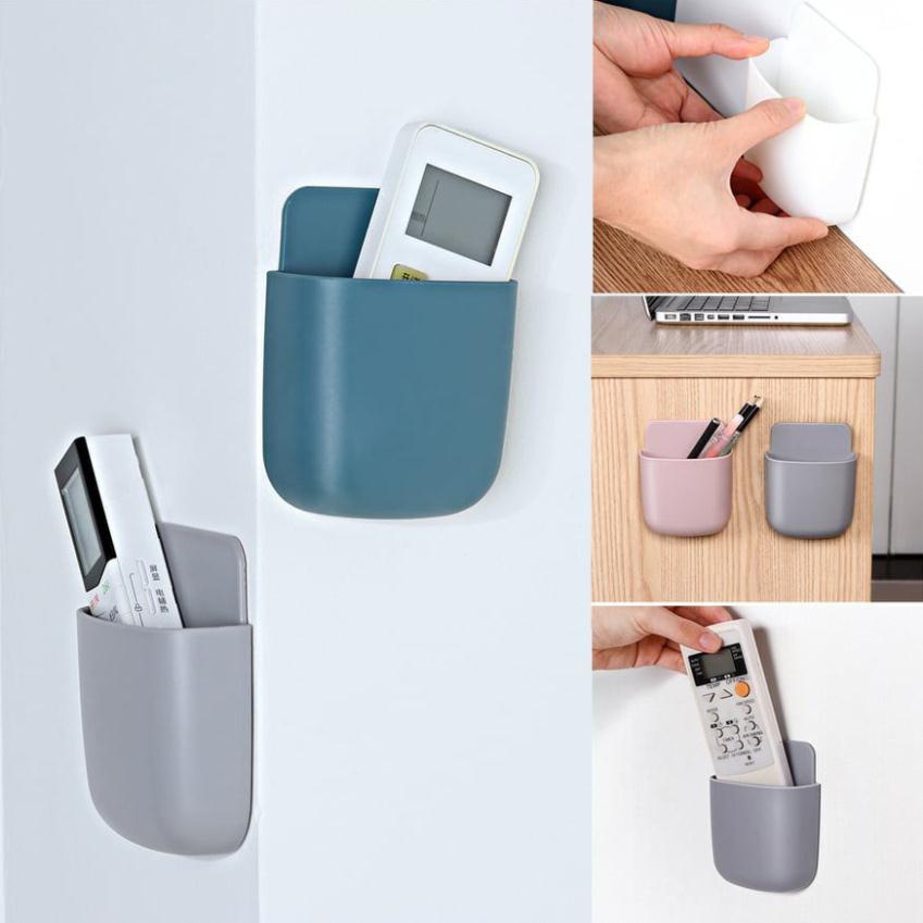 Hộp đựng remote, điện thoại, sạc đồ dùng đa năng dán tường
