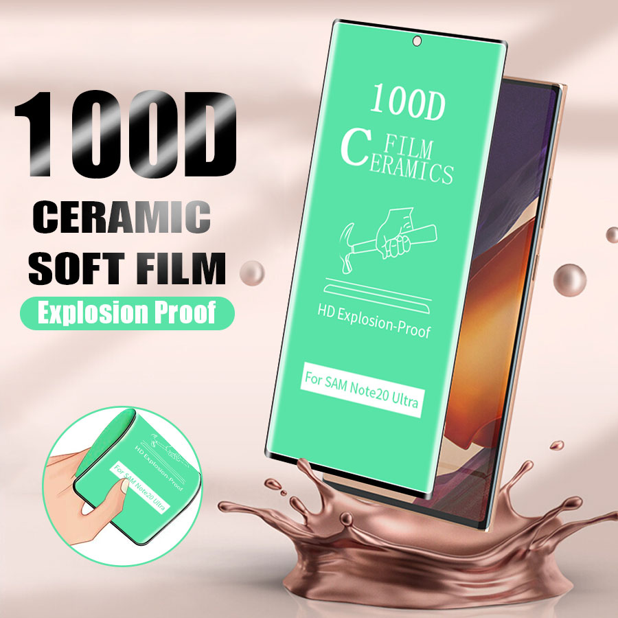 Miếng dán màn hình PET dẻo trong suốt chống trầy cho Samsung Galaxy S22 S21 Ultra S20 S10 S9 S8 Plus Note 20 10 9 8
