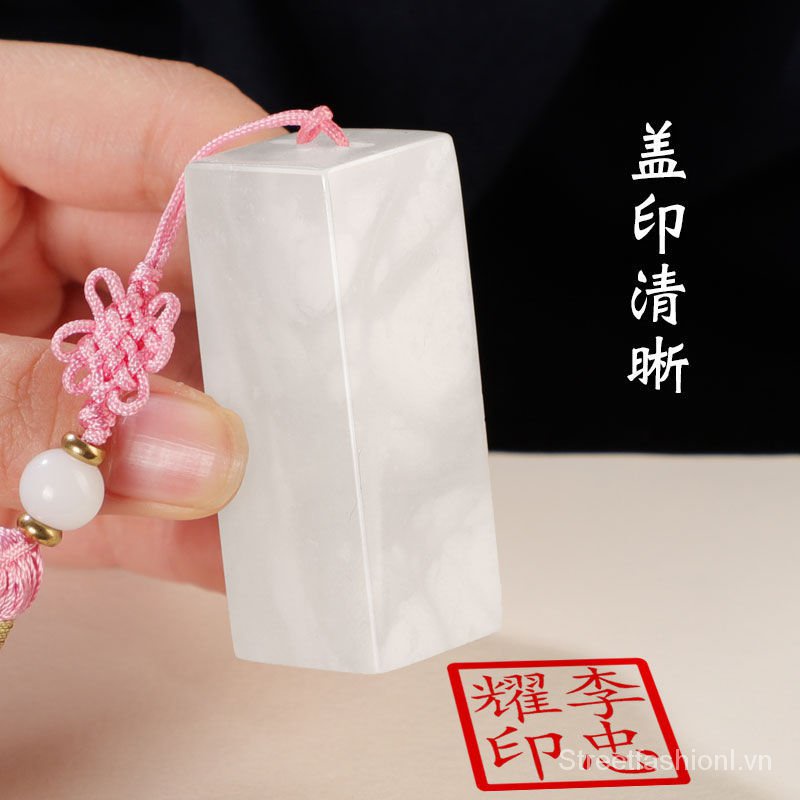 Con dấu đóng tên thư pháp bằng đá cứng hình vuông