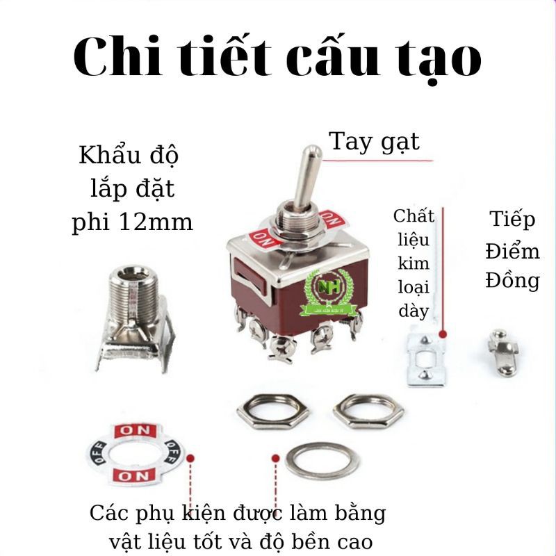 Công Tắc Gạt E-TEN Chân Đồng 15A-250V 1021/1121/1122/1221322 Loại Cao Cấp Loại Tốt