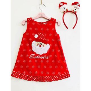 ĐẦM NOEL CHO BÉ KÈM CÀI TÓC XINHo