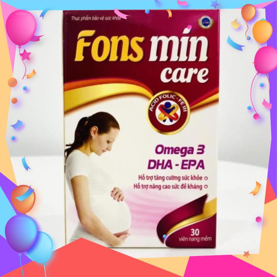[CHÍNH HÃNG] Bổ sung DHA, EPA, Vitamin và khoáng chất cho bà bầu - Fons Mincare 30 viên | Thế Giới Skin Care