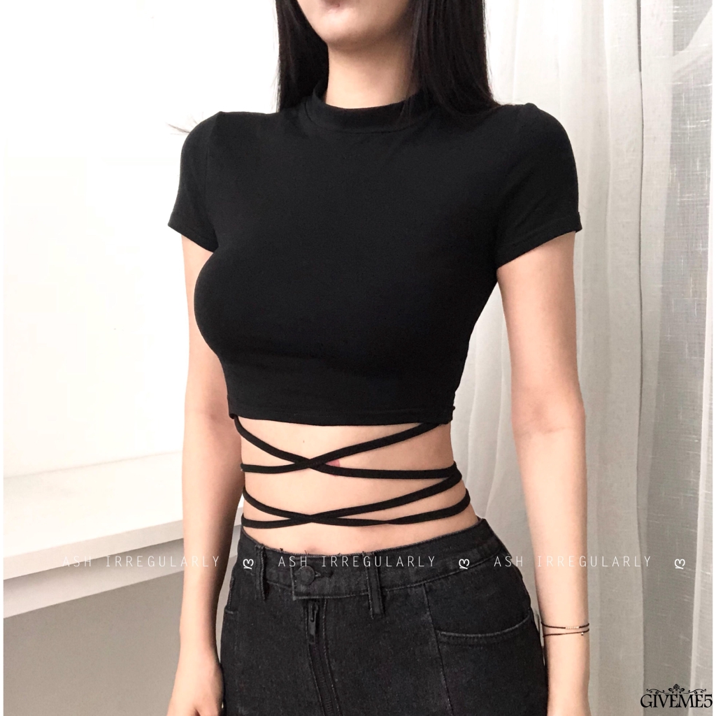 Áo crop top đan dây phong cách quyến rũ dành cho nữ | BigBuy360 - bigbuy360.vn