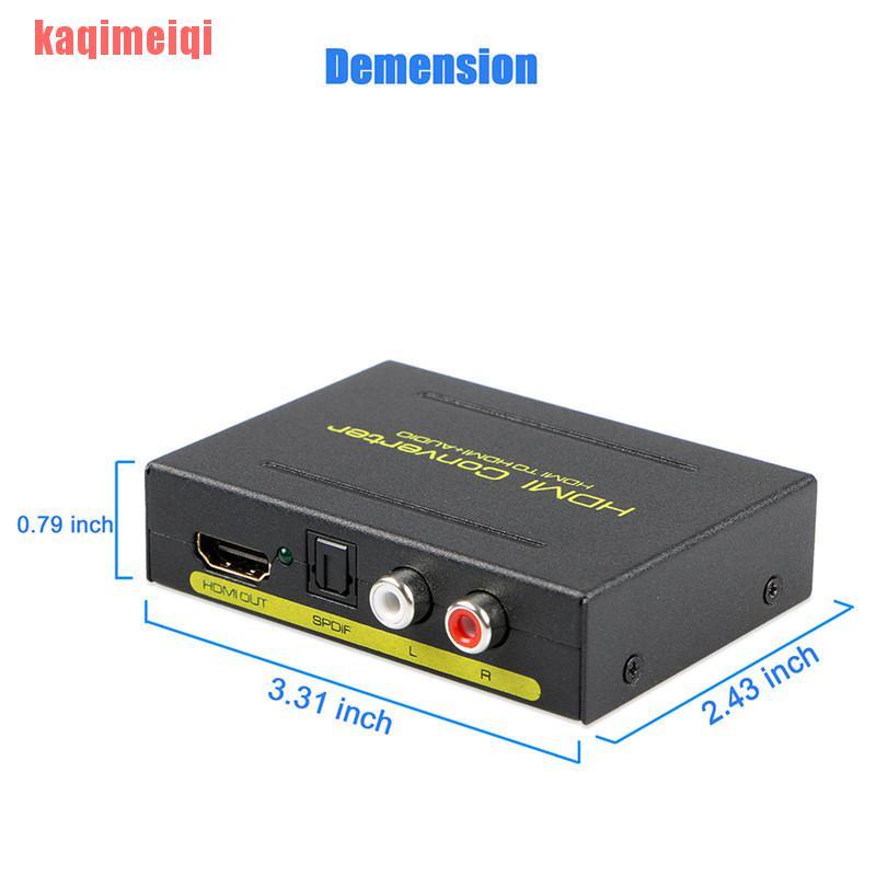 Bộ Chuyển Đổi Âm Thanh Từ 1080p Hdmi Sang Hdmi Quang Học + Spdif + Rca L / R Dseqa