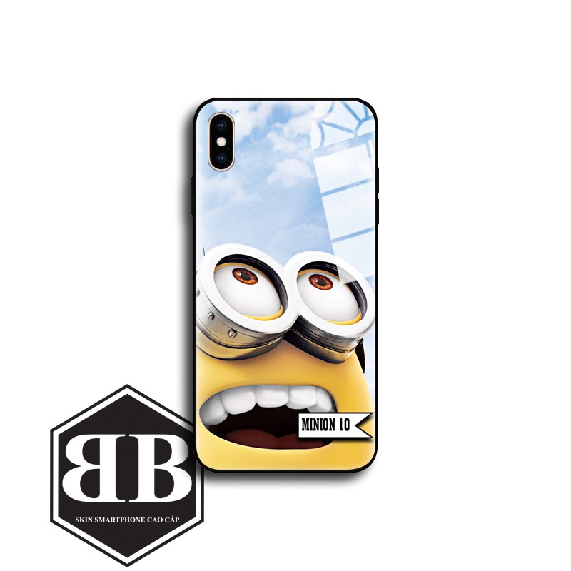 Ốp lưng kính cường lực iphone X XS / XR / XS MAX in hình MINION siêu xinh