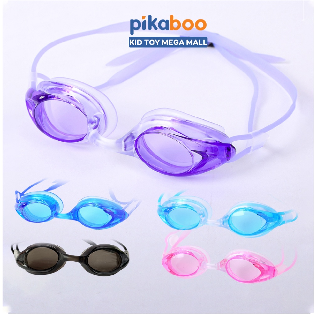 Kính bơi Pikaboo mắt kính trong ôm khít chống tràn nước chất liệu Silicone và PC mềm mại