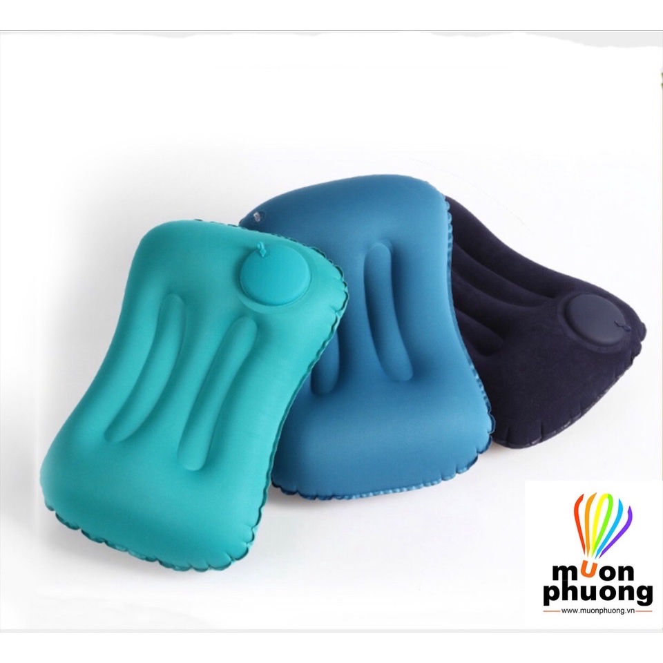 Gối hơi văn phòng du lịch dã ngoại PVC - MUÔN PHƯƠNG SHOP
