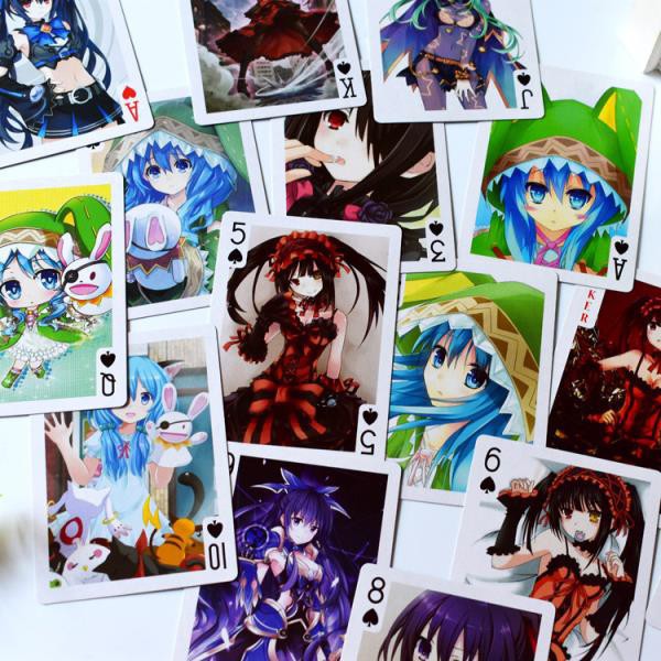 Bộ bài tú lơ khơ anime datealive kurumi 54 ảnh khác nhau bài Tây Date A Live