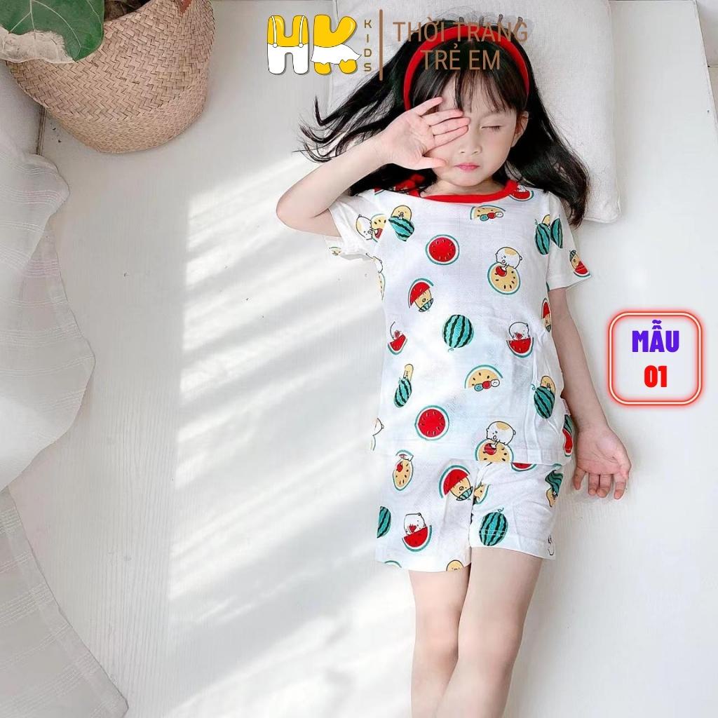 Bộ quần áo cộc tay cho bé HK KIDS, chất cotton sợi tre lưới mềm mịn, thông thoáng, thấm hút mồ hôi tốt (mẫu 1-7)