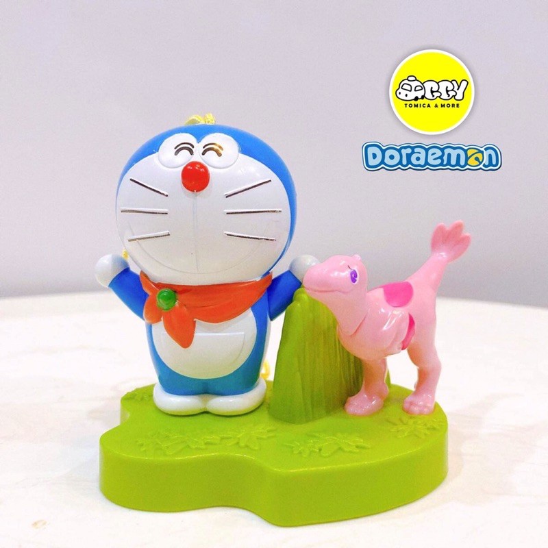 Mô Hình Doraemon và Khủng Long màu hồng