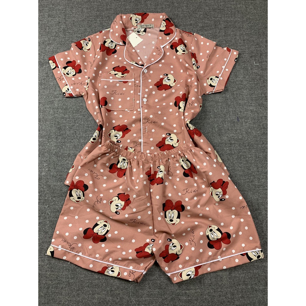 Bộ ngủ quần cộc áo cộc pijama kate thái cực hot hit bộ pyjama bộ pizama | BigBuy360 - bigbuy360.vn