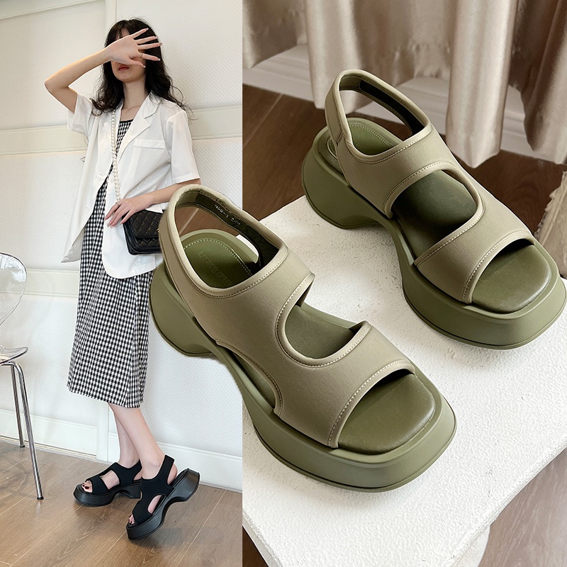 Xăng đan Đế Xuồng Hở Ngón Màu Sáng Hợp Thời Trang Dễ Phối Đồ Cho Nữ