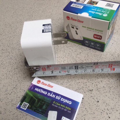 Ổ cắm điện thông minh 16A , điều khiển bằng wifi , 3g, 4g Rạng Đông công suất 3500w