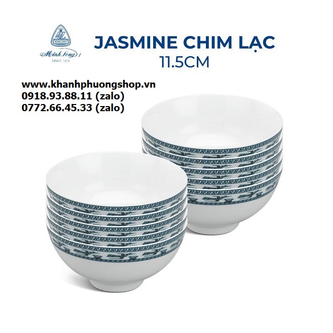 Tô chén dĩa sứ Minh Long Jasmine chim lạc - chén tô dĩa sứ Minh Long mẫu Chim Lạc