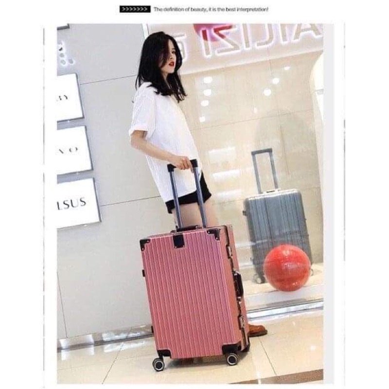 Vali Khung Nhôm- Khoá Sập đủ Size 18/20/24/29