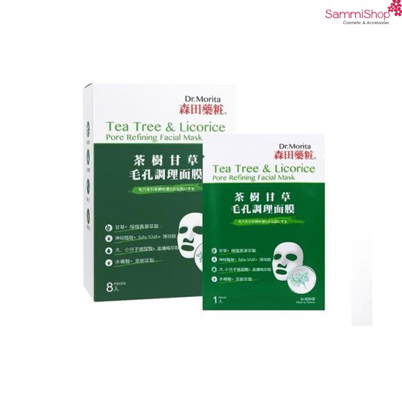 Mặt nạ tràm trà Dr. Morita Tea Tree &amp; Licorice Pore Refining Facial Mask