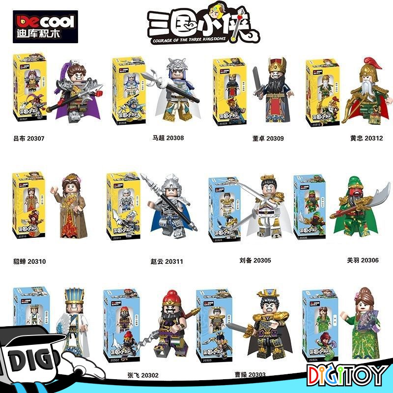 [ẢNH THẬT] 🎲 Lego 🎲 Mini Figure Tam Quốc Bộ - Decool Three Kingdom - Đồ chơi lắp ráp, mô hình nhân vật