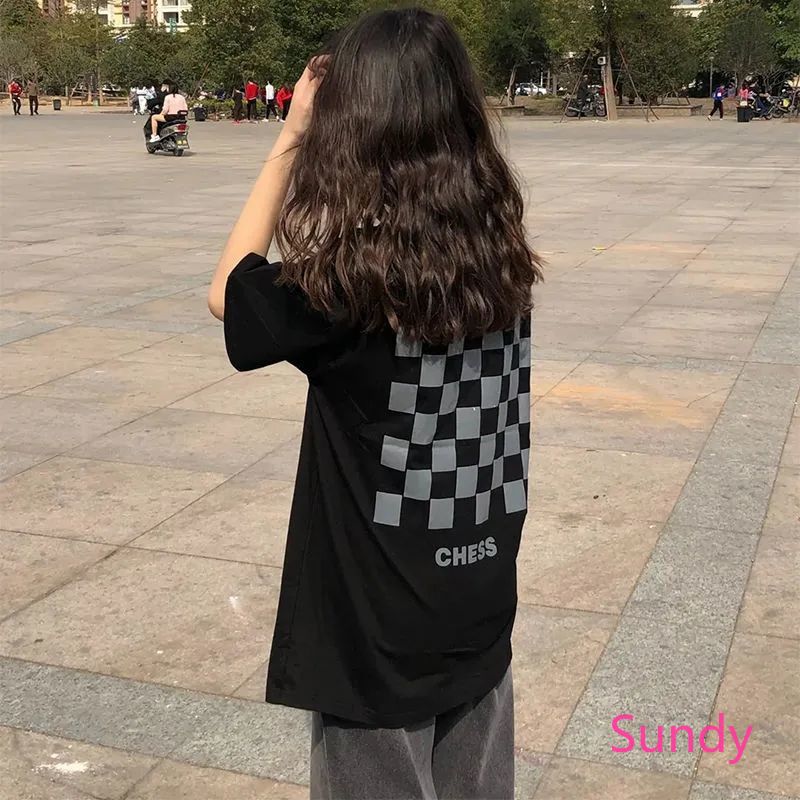 Áo Thun Tay Ngắn Dáng Rộng Vải Cotton Thời Trang Mùa Hè Cho Nữ