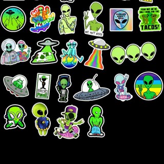 (082) Bộ hình dán/sticker/decal Alien.