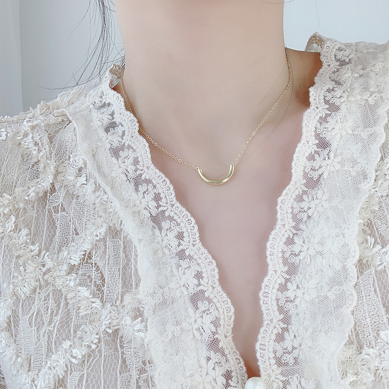 XiaoboACC Vòng Cổ Mạ Vàng 14K Phong Cách Hàn Quốc Thời Trang