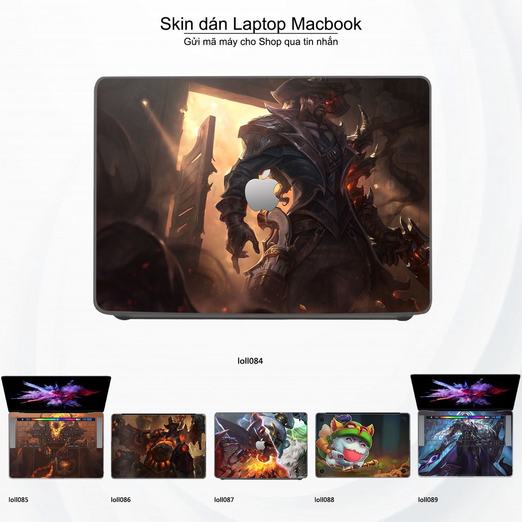 Skin dán Macbook mẫu Liên Minh Huyền Thoại (đã cắt sẵn, inbox mã máy cho shop)